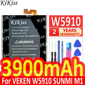 3900mAh נשקי לי סוללה חזקה W5910 על VK VEKEN W5910 SUNMI M1