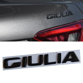 ג 'וליה הלוגו שלט סמל מדבקה שחורה אחורי תא מטען מדבקה אלפא רומיאו ג' וליה בסגנון מכונית אלפא רומיאו מטען מדבקה-ABS