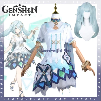 משחק Genshin השפעה Faruzan תחפושות קוספליי הפאה הכובעים סט מלא שמלת תלבושות נשים חצאית Faruzan תפקיד לשחק ליל כל הקדושים המדים
