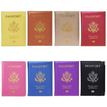 צבע ממתקים הדרכון נוסע בעל כרטיס תיק מגן אמריקאי Co