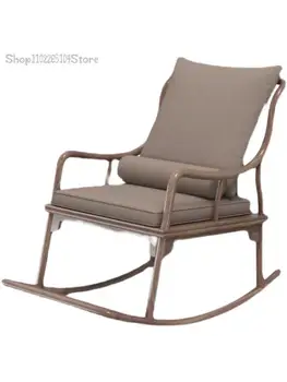 חדש בסגנון סיני אגוז שחור כסא נדנדה המשפחה מרפסת טרקלין הכיסא יושב בחדר אפר עץ בוגר שמח תנומה הכיסא