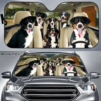 Appenzeller Sennenhund המכונית שמש, צל, כלבים השמשה הקדמית, כלבים המשפחה שמשיה, כלבים אביזרי רכב, כלבים אוהבים מתנות, מכונית Decorat