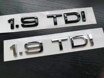 1X כרום מבריק שחור ABS 1.9 TDI 1.6 TDI 3D לוגו הרכב הגוף האחורי, תא המטען סמל התג מדבקות מתאים אאודי אביזרי רכב