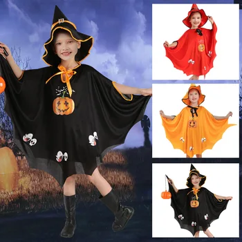 מפחיד דלעת, מכשפה החלוק ילדה Draculaura בגדים להסוות את הגלימה אימה ליל כל הקדושים תחפושות לילדים ילדה קרנבל פנטזיה להתלבש