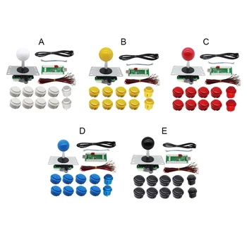 ג ' ויסטיק ארקייד החליף חלק המשחקים כפתורים הביצוע בסדר USB לוח משודרג אביזרי אומנות לחימה מקלות כחול