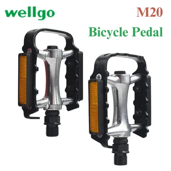 Wellgo M20 אופניים פדלים מתאים ההר/קיפול האופניים סגורה הנושאת סגסוגת אלומיניום 1 זוג 255g עם רעיוני הרישוי.