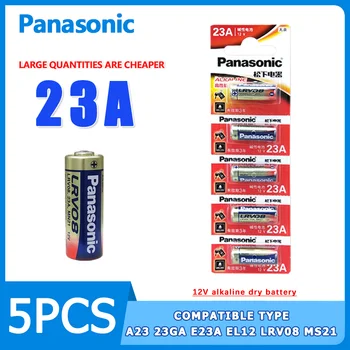 Panasonic 23A 12V סוללה אלקליין 5 גלילה חשמליים, תריס דלת אנטי-גניבה הסוטה בל תליון מנורה שליטה מרחוק זמין