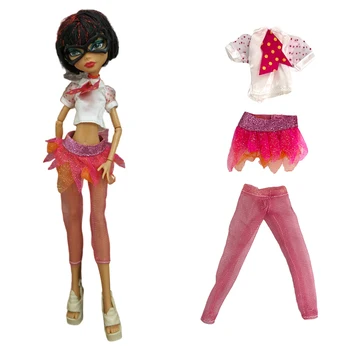 NK החדש בגדים להגדיר עבור Monstering גבוהה בובה אישיות בגדי בובה להתלבש בובה בעבודת יד הלבוש מכנסיים חולצות חצאיות תחרה אדומים