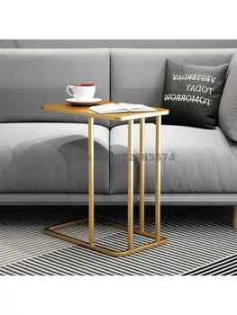 נשלף מיני שולחן קפה סקנדינבי מינימליסטי שולחן קטן בפינת השינה, מיטת ספה פינתית בפינה שולחן קטן, שולחן צד