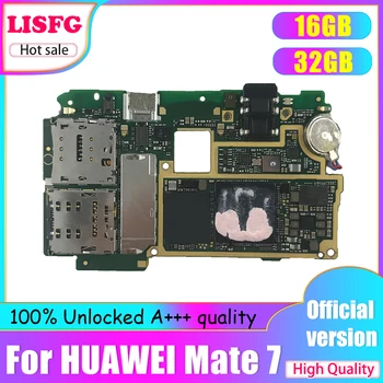 100% סמארטפון לוגיים עבור HUAWEI Mate 7 לוח אם עם צ ' יפס,באיכות גבוהה עבור HUAWEI Mate 7 Mainboard עם מערכת אנדרואיד
