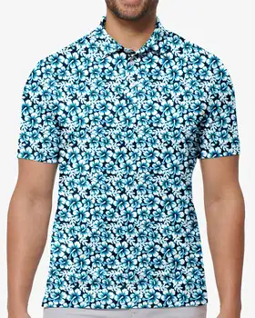 הוואי היביסקוס פולו חולצות הדפסת אמנות במגמת חולצת קיץ קצרה שרוול בגדים מותאמים אישית
