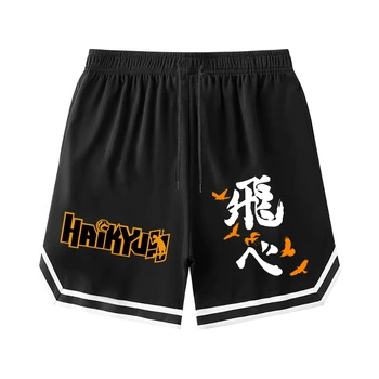 היפ הופ Haikyuu מכנסיים קצרים בקיץ אנימה קצרה שאיפה מקרית הספורט החמישי מכנסיים Shoyo כדורסל קצרים הדפסה גרפית קצוץ מכנסיים