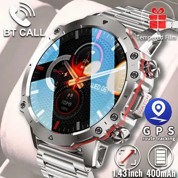 GPS תרגיל מסלול שעון חכם גברים הגשש מתאים עבור Huawei אנדרואיד IOS Ftness שעונים עמיד למים AI הקול BT לקרוא שעון