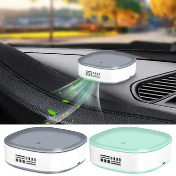 מטהר אוויר לרכב USB הקרירים מרסס עם צבעוני אור רך רעש נמוך אוויר נקי מסנני עשן ניחוח שונה