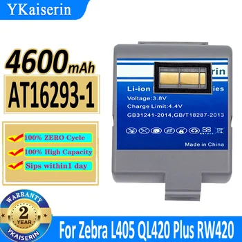 4600mAh YKaiserin סוללה AT16293-1 (QL420) עבור זברה QL420 בנוסף QL420Plus RW420 RW420 EQ AK17463-005 CT17102-2 L405 Bateria