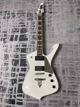 יופי לבנה גיטרה חשמלית, סוג ירי, high-end איסוף, צבעוני מעטפת משובץ סקייט אצבעות