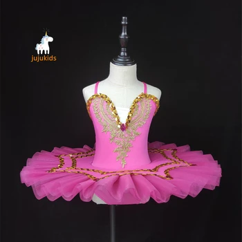 JuJuDance צבעים מקצועי בלט חצאית שמלת ילדה ריקוד תלבושת ילדה ביצועים בלרינות טוטו ילדים ילדה קרנבל השמלה