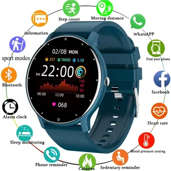 2023 החדש, שעון חכם גברים, נשים, מלא מסך מגע ספורט כושר לצפות IP67 עמיד למים Bluetooth עבור IOS אנדרואיד Smartwatch גברים