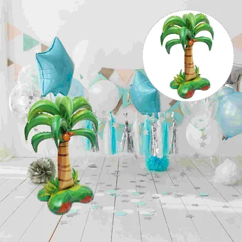 קוקוס אלומיניום הסרט הבלון למסיבה פריסת רדיד בלונים יער קריקטורה דקל דוגמנות חמודים הוואי