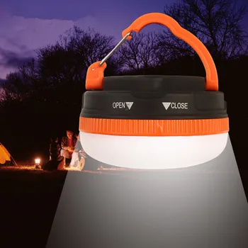 LED פנס נייד אור קמפינג חיצוני אוהל אור עם 5 מצבי Restractable הוק עבור תרמילאים טיול הביתה מנורת חירום