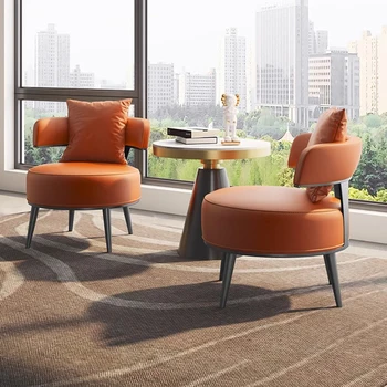משרד יוקרה כסאות סלון מודרני מתכת מעצב מבטא כיסאות נורדי יחיד להסתמך Mueble Metalico הרהיטים בסלון