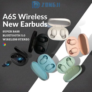 מקורי חדש A6s Bluetooth אוזניות Tws באוזן Bluetooth 5.0 לרוץ ספורט סטריאו לחצנים עם מיקרופון אוזניות אלחוטיות