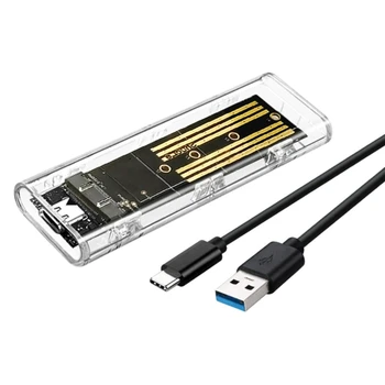 M. 2 NVME/NGFF - Portocol SSD USB 3.2 Gen 2x2 מסוג C חזק תיבת המתחם SSD שקוף-על 2230-2280 Dropship