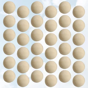 50pcs עץ ביצים חצי הכדור לא גמור מלאכה הביצים DIY אמנות טבעי כדורי חג המולד קישוט （ 25MM ）