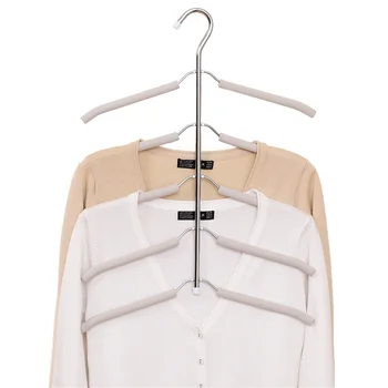 משק בית אחד-חתיכת בגדים Hanger5-שכבה קולב Multi-פונקציה תלוי אחסון בעל החלקה ללא עקבות מתלה בגדים