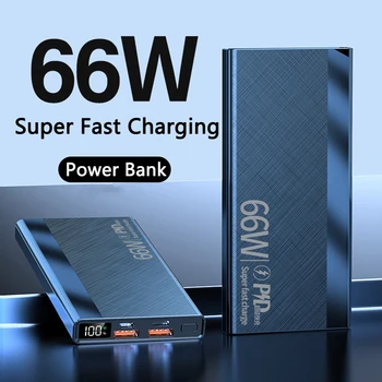 30000mAh כוח הבנק 66W סופר מהיר טעינה לאייפון 13 14 Pro Huawei Xiaomi Samsung משטרת 20W מטען סוללה חיצוני Powerbank