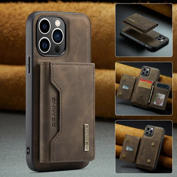 די. ג ' י מינג להסרה הארנק כרטיס הטלפון מקרה עבור iPhone 12 13 11 14 Pro מקס XS X XR מגנטי כיסוי עור Flip עבור iPhone SE 2020