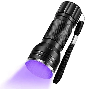 UV אור שחור פנס 21 פנס LED גלאי עבור הכלב חיית המחמד שתן כף יד UV אור שחור לפיד עבור כתמים