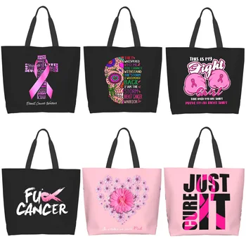 ניצולת סרטן השד מתנות לנשים לשאת תיק החוף שקית קניות עבור נשים אחות בבית המודעות לסרטן השד ציוד למסיבות