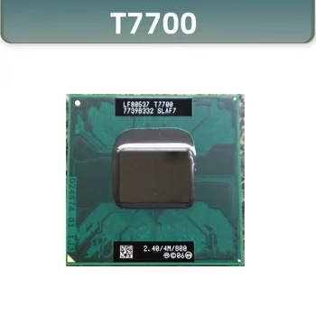 Core 2 Duo T7700 SLA43 SLAF7 2.4 GHz ליבה כפולה Dual-חוט המעבד 4M 35w אור שקע P