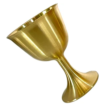 זכוכית וינטג ' עיצוב חתונה פליז כוסות המקדש גביע Daliy נחושת דקורטיביים הקודש מנחות