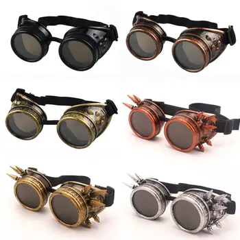 Steampunk אופנוע משקפיים רטרו רכיבה משקפי משקפי שמש בסגנון הגותי נהג משקפי מגן זכוכית CosplayDecorations