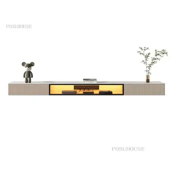מודרני מינימליסטי צפחה מושעה טלוויזיה עומד הרהיטים בסלון נורדי יוקרה הקיר טלוויזיה ארון שולחן קפה ב