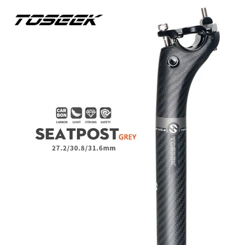 TOSEEK Seatpost פחמן 3K לארוג מאט לקזז 20mm למושב 27.2/30.8/31.6 ח 