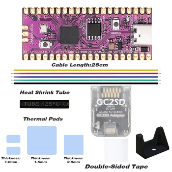 העליון עסקאות עבור פטל Picoboot לוח קיט+GC2SD כרטיס הקורא RP2040 Dual-Core 264KB SRAM+16MB פלאש זיכרון RAM עבור Gamecube קונסולת משחקים