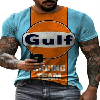 2021 קיץ חולצת הטריקו של הגברים בד פוליאסטר 3D הדפסה דיגיטלית שרוול קצר חולצה רופף מזדמן צוואר עגול חולצת הטריקו
