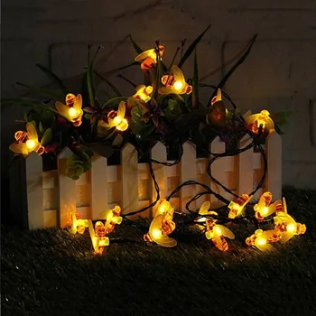 3M 20 LED דבורה אגדות אורות מחרוזת מחרוזת מנורות מופעל באמצעות סוללה חיצונית חג המולד זר קישוט גדר מחרוזת אור