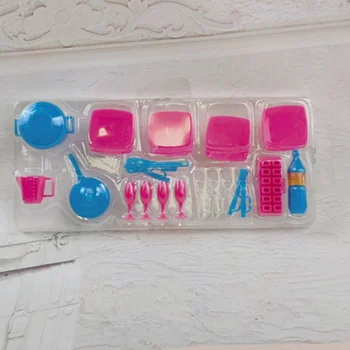 הבובה אביזרים המשפחה צעצועים כלי אריזה בליסטר 20 חתיכה להגדיר שתי צבע מעורבב אריזה