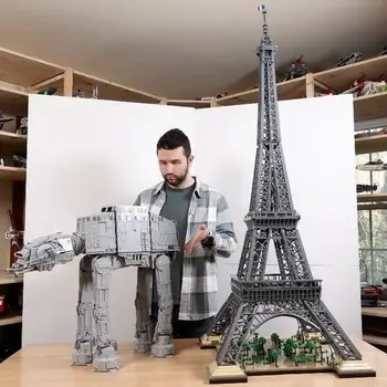 Creatoring מומחה 10307 מגדל אייפל בפריז אדריכלות הגבוה בניית מודל להגדיר בלוקים לבנים צעצועים למבוגרים ילדים 75192