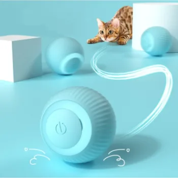 אוטומטי חתול הכדור צעצועים החשמל מתגלגל חכם החתול צעצועים אינטראקטיביים עבור חתולים הדרכה עצמית עוברת חתלתול צעצועים מקורה משחק