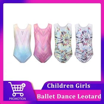 ילדים ריקוד בלט בגדי גוף לילדים נוצץ נופלת וחולצת התעמלות בגדים רך אלסטי דק בלט בגד Dancewear