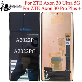 מקורי Amoled 6.67 אינץ ' עבור ZTE האקסון 30 אולטרה 5G 30 Pro Plus A2022P A2022PG תצוגת LCD עם מסך מגע דיגיטלית לוח הרכבה