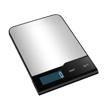 5/10/15kg משק הבית אלקטרוני סולם מטבח מזון בקנה מידה אפייה סולם מדידה כלי נירוסטה פלטפורמה עם תצוגת LCD
