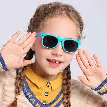 2023 ילדים משקפי שמש TR90 בנים בנות משקפי שמש סיליקון בטיחות משקפיים במתנה לילדים התינוק UV400 משקפי שמש