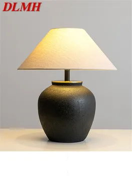 DLMH נורדי קרמיקה מנורת שולחן אמנות מודרנית הסלון, חדר השינה המחקר הוביל מקוריות פליז שולחן אור