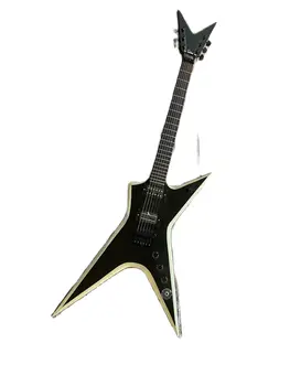 איכות גבוהה גיטרה חשמלית, גדול בצורת מזלג, high-end איסוף, מעטפת משובץ רוז ווד סקייט אצבעות שישה מיתרים גיטרה חשמלית